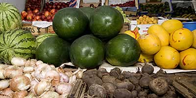 Mercado de verdura y fruta